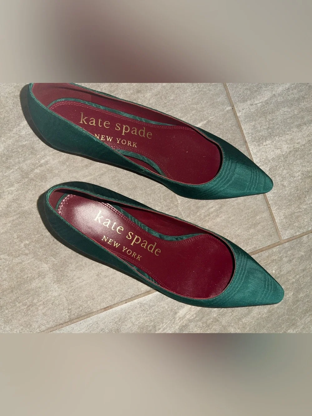 kate spade Emerald Pointed-Toe Flats
